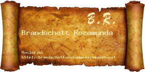 Brandschott Rozamunda névjegykártya